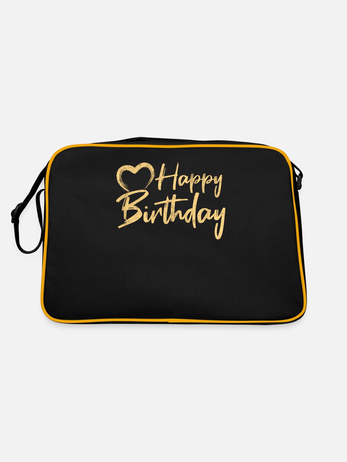 Happy Birthday - Retro Bag - black/gold - Back