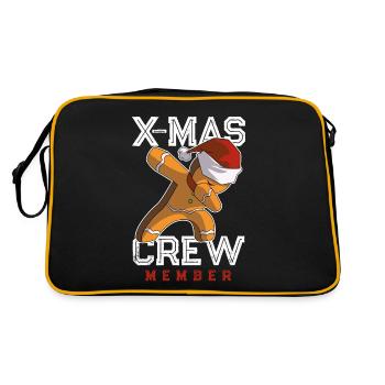 lebkuchenmann xmas crew - Retro Tasche - Schwarz/Gold - Hinten