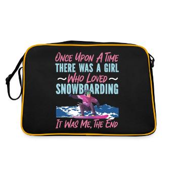 Snowboarding Snowboard Girl Once - Retro Tasche - Schwarz/Gold - Hinten