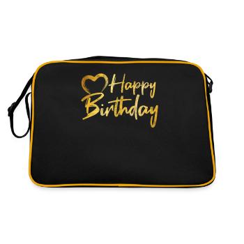Happy Birthday - Retro Bag - black/gold - Back