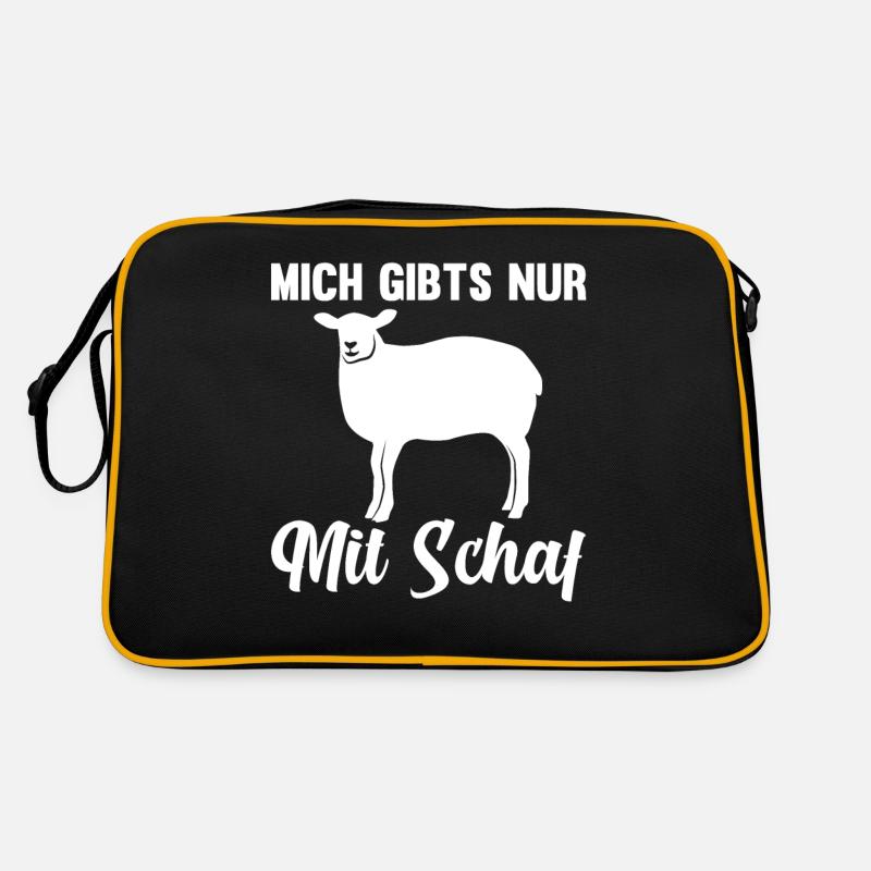 Mich gibt’s nur mit Schaf Retro Tasche