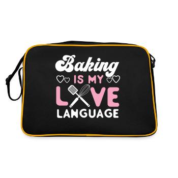 Bake Baking Baking Is My Love - Retro Bag - black/gold - Back