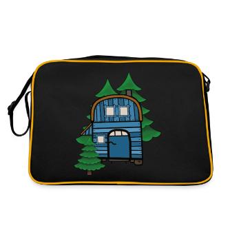 Freak Nature Lovers Construction Trailer Camping House Cabin - Sac Retro - noir/or - Dos