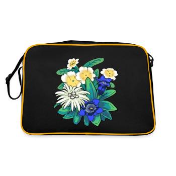 Autriche Fleurs Fleurs Montagnes Montagnes Nature Flore - Sac Retro - noir/or - Dos