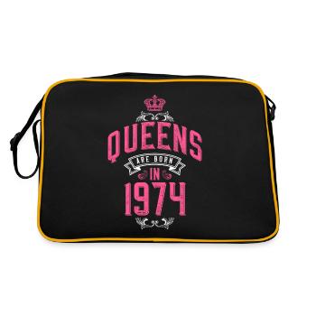 Queens born in 1974 - Retro Bag - black/gold - Back