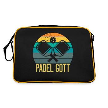 Padel - Padel Gott - Retro Tasche - Schwarz/Gold - Hinten