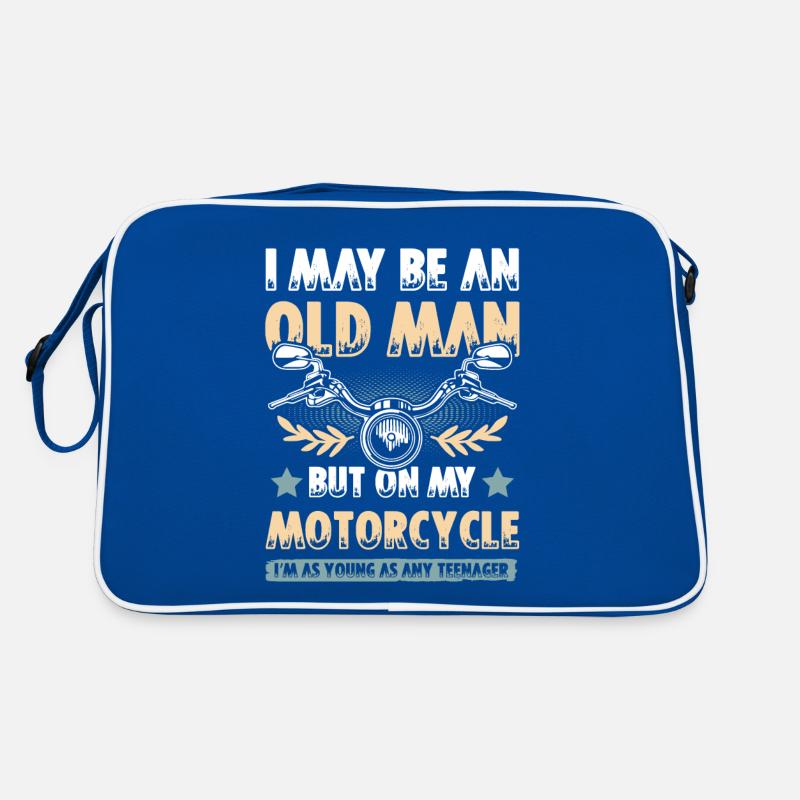 Motorrad alter mann Retro Tasche