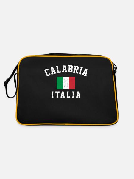 Calabria, italy italian - Retro Tasche - Schwarz/Gold - Hinten