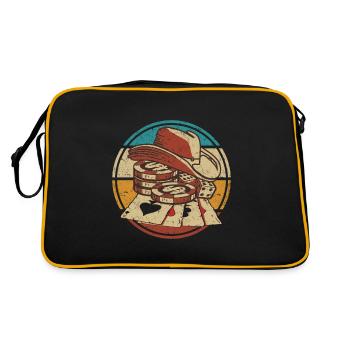 Poker Cards Casino Poker Chips Play Poker Retro - Retro Bag - black/gold - Back