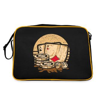 Retro Poker Casino Poker Cards & Poker Chips - Retro Bag - black/gold - Back