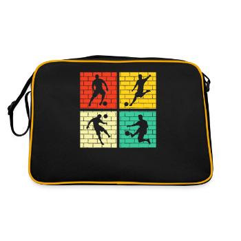 Footballeur de football Rétro - Sac Retro - noir/or - Dos