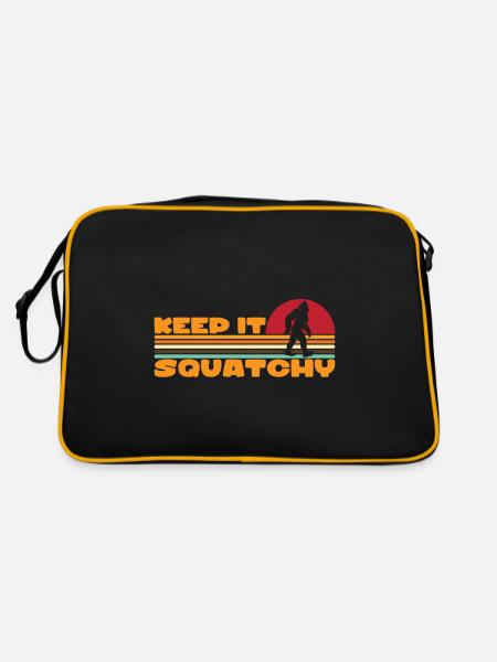 Bigfoot Sasquatch Yeti - Retro Bag - black/gold - Back