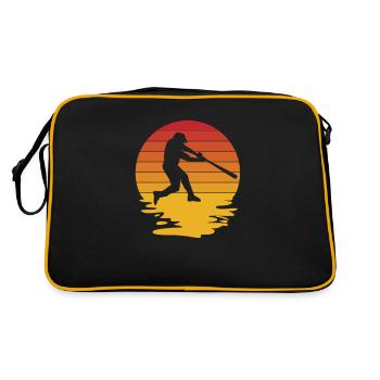 Baseball Baseball Bat Baseball Player Pitcher - Retro Bag - black/gold - Back