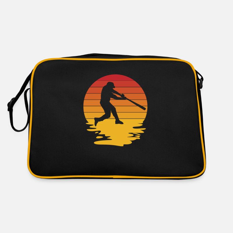 Baseball Baseballschläger Baseballspieler Pitcher Retro Tasche