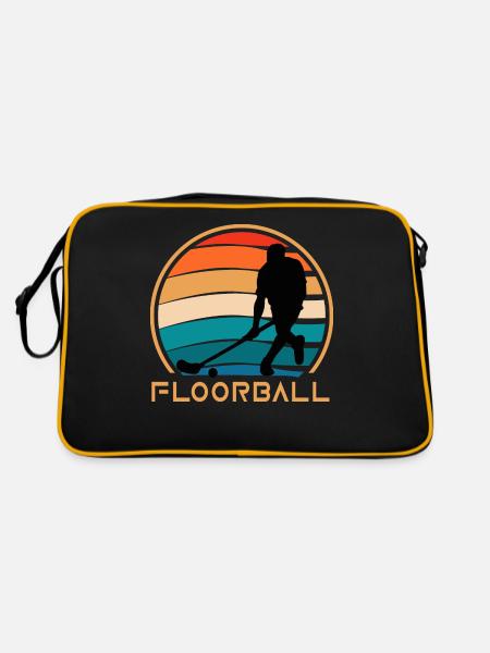 floorball bandy floorball player floorball - Retro Bag - black/gold - Back