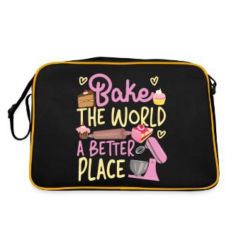 Bake Baking Beater Bake The World - Retro Bag - black/gold - Back