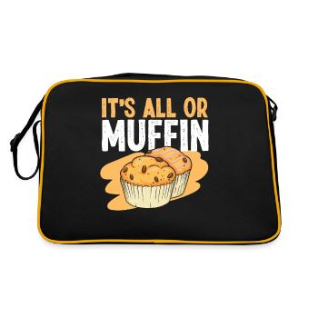 Cuire au four Muffin Pun C’est tout ou - Sac Retro - noir/or - Dos