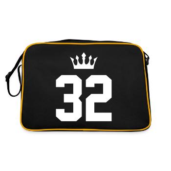 32 Number crown - Retro Bag - black/gold - Back