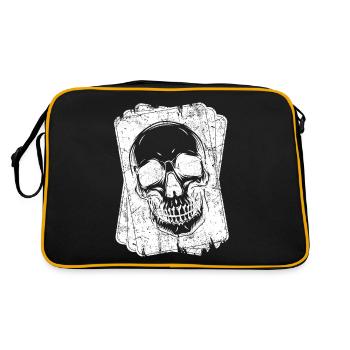 Joueur de poker Cartes à jouer Poker Skull - Sac Retro - noir/or - Dos