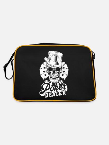 Joueur de poker Poker Gambling Casino Poker Dealer - Sac Retro - noir/or - Dos
