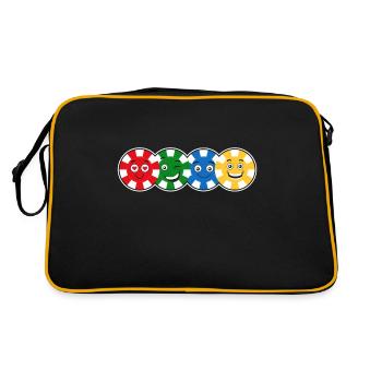 Joueurs de poker Jetons de poker Face Poker - Sac Retro - noir/or - Dos