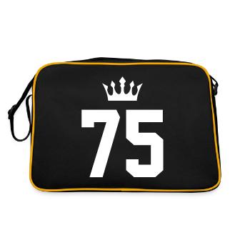 75 Couronne numérique - Sac Retro - noir/or - Dos