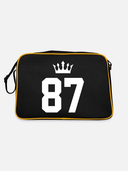 87 Couronne numérique - Sac Retro - noir/or - Dos