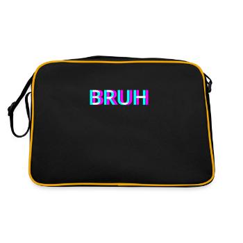 Anaglyphe esthétique Bruh Girl Vaporwave - Sac Retro - noir/or - Dos