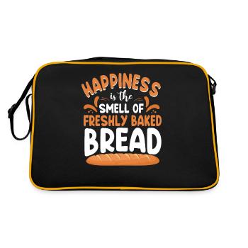 Bake Baking Bread Happiness Is The - Retro Bag - black/gold - Back