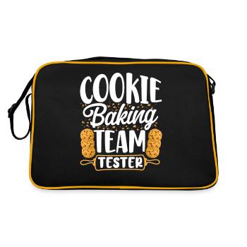 Bake Baking Cookie Team Tester - Retro Tasche - Schwarz/Gold - Hinten