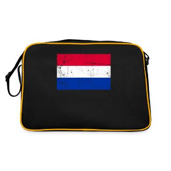 Hollande Pays-Bas Drapeau Vintage - Sac Retro - noir/or - Dos