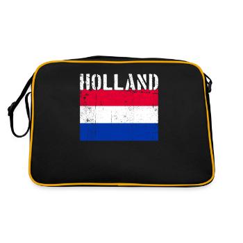 Hollande Pays-Bas Drapeau Vintage - Sac Retro - noir/or - Dos