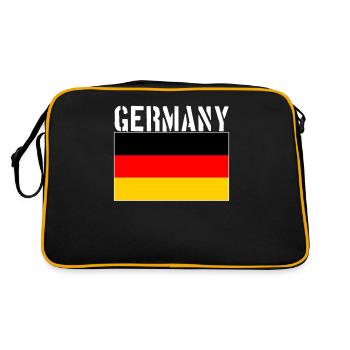Germany Flag - Retro Bag - black/gold - Back