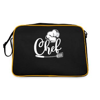 Cooking Cook Kitchen Chef Chef - Retro Bag - black/gold - Back