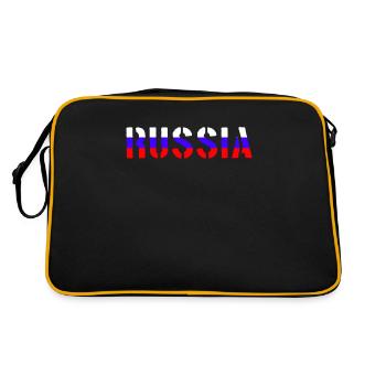 Drapeau de lettrage de la Russie - Sac Retro - noir/or - Dos