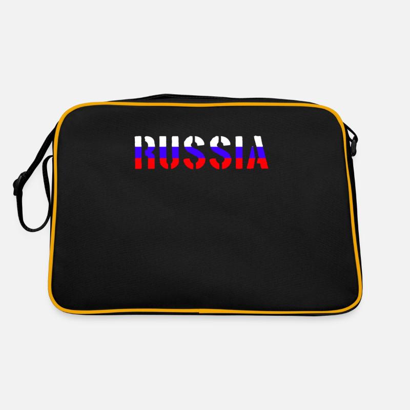 Russia Lettering Flag Retro Bag