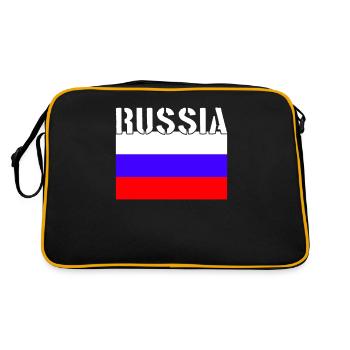 Drapeau de la Russie - Sac Retro - noir/or - Dos