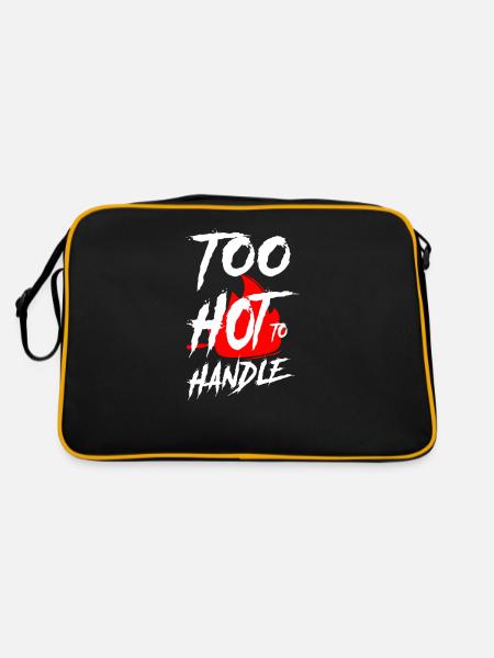 Cooking Cook Kitchen Chef Too Hot - Retro Tasche - Schwarz/Gold - Hinten