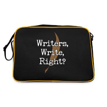Écrivain de roman et publié - Sac Retro - noir/or - Dos