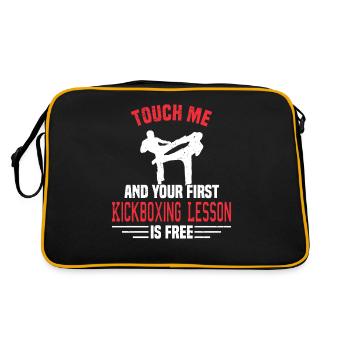 Kickboxing Kickboxer Martial Arts Boxer Sparring - Retro Bag - black/gold - Back