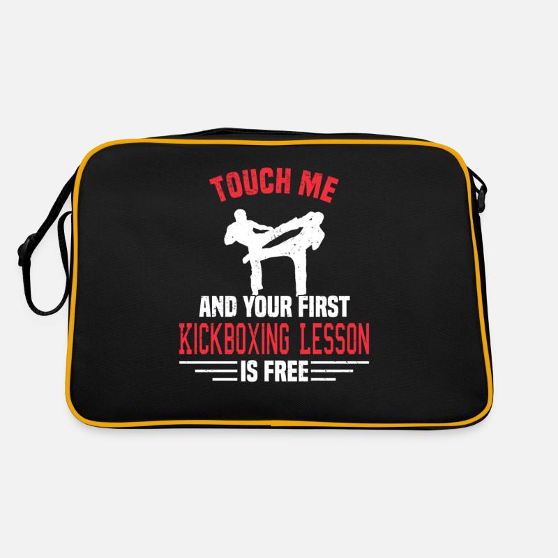 Kickboxing Kickboxer Martial Arts Boxer Sparring Retro Bag