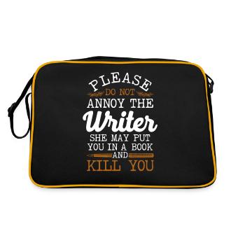 Écrivain de roman et publié - Sac Retro - noir/or - Dos