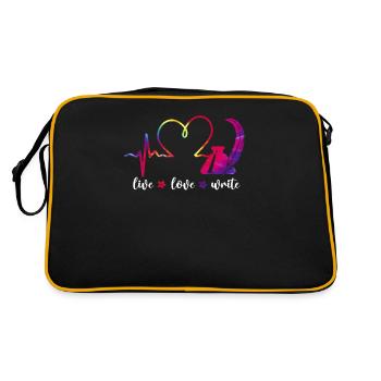 Écrire un roman de cœur Écrivain & - Sac Retro - noir/or - Dos