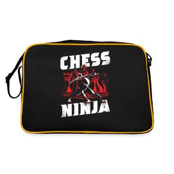 Chess Player Chess Piece Vintage - Retro Tasche - Schwarz/Gold - Hinten