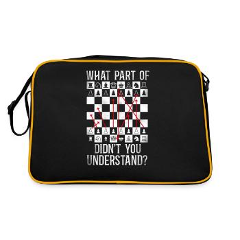 Joueur d’échecs Pièce d’échecs Vintage - Sac Retro - noir/or - Dos