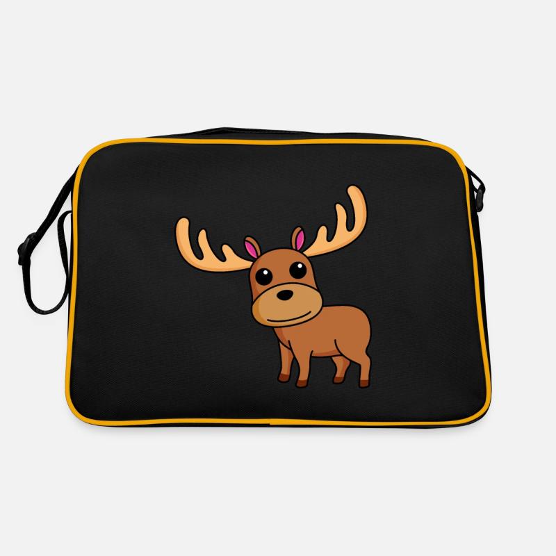 Elch Comic Tier Retro Tasche