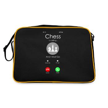 Joueur d’échecs Pièce d’échecs Vintage - Sac Retro - noir/or - Dos