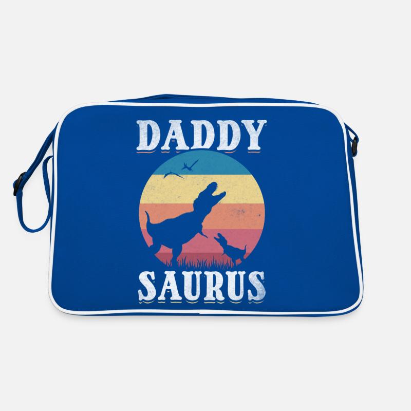 Daddysaurus Rex Papa Dino Papa Dinosaur Daddy Retro Bag