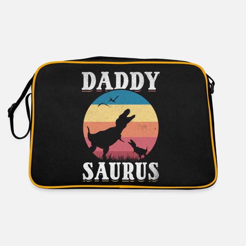 Daddysaurus Rex Papa Dino Papa Dinosaur Daddy Retro Bag
