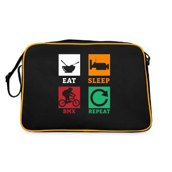 BMX Bike BMX Bicycle BMX Race BMX Bike Gift - Retro Bag - black/gold - Back